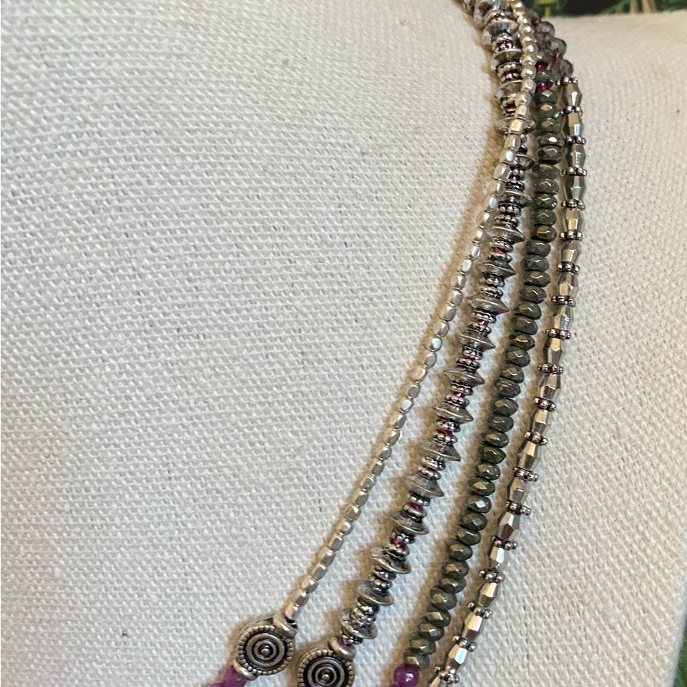 Sundance Razzberry Multi-Strand Necklace - Picture 3 of 5
